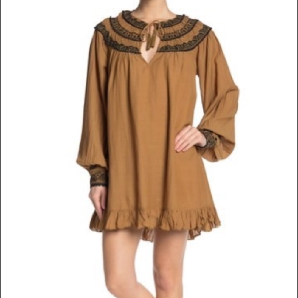 Free People
Erin Embroidered Long Sleev Mini Dress